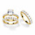Oval-Cut and Princess-Cut Cubic Zirconia 2-Piece Bridal Ring Set 5.07 TCW in 14k Gold over Sterling Silver with FREE BONUS Ring-11 at PalmBeach Jewelry
