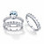 Oval-Cut and Princess-Cut Cubic Zirconia 2-Piece Bridal Ring Set 5.07 TCW in Platinum over Sterling Silver with FREE BONUS Ring-11 at PalmBeach Jewelry