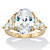 Oval, Half-Moon and Trillion-Cut Cubic Zirconia Engagement Ring 8.59 TCW in 14k Gold over Sterling Silver-11 at PalmBeach Jewelry