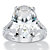 Oval-Cut Cubic Zirconia  Split-Shank Engagement Ring 9.80 TCW in Platinum over Sterling Silver-11 at PalmBeach Jewelry