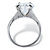Oval-Cut Cubic Zirconia  Split-Shank Engagement Ring 9.80 TCW in Platinum over Sterling Silver-12 at PalmBeach Jewelry