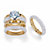 Round Cubic Zirconia 2-Piece Wedding Ring Set 8.26 TCW 18k Gold-Plated with FREE BONUS Ring-11 at PalmBeach Jewelry