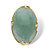 Genuine Green Jade Oval Cabochon Cocktail Ring 18k Gold-Plated-11 at PalmBeach Jewelry