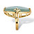 Genuine Green Jade Oval Cabochon Cocktail Ring 18k Gold-Plated-12 at PalmBeach Jewelry