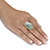 Genuine Green Jade Oval Cabochon Cocktail Ring 18k Gold-Plated-13 at PalmBeach Jewelry