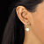 Genuine Cultured Freshwater Pearl Double Hoop Earrings in 14k Gold over Sterling Silver-13 at PalmBeach Jewelry