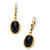 Oval-Cut Genuine Black Onyx Cabochon Lever Back Drop Earrings in 14k Gold over Sterling Silver-11 at PalmBeach Jewelry