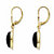 Oval-Cut Genuine Black Onyx Cabochon Lever Back Drop Earrings in 14k Gold over Sterling Silver-12 at PalmBeach Jewelry