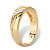 Men's Diamond Accent Diagonal Wedding Band in 18k Gold over Sterling Silver-12 at PalmBeach Jewelry