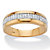 Men's 1/6 TCW Diamond Accent Wedding Ring in 18k Gold over Sterling Silver-11 at PalmBeach Jewelry