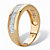 Men's 1/6 TCW Diamond Accent Wedding Ring in 18k Gold over Sterling Silver-12 at Direct Charge presents PalmBeach