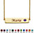 Round Simulated Birthstone Gold-Plated Personalized I.D. Necklace 7.5"-102 at PalmBeach Jewelry