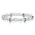 Crystal Accent Beaded Faceted Stretch Bracelet in Silvertone 7"-11 at PalmBeach Jewelry