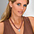Heart-Shaped Yellow Crystal Pendant Necklace with Magnetic Red Leather Cord in Silvertone 18"-13 at PalmBeach Jewelry