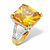 Princess-Cut Yellow Cubic Zirconia Cocktail Ring with White CZ Accents 9.50 TCW Gold-Plated-11 at PalmBeach Jewelry