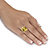 Princess-Cut Yellow Cubic Zirconia Cocktail Ring with White CZ Accents 9.50 TCW Gold-Plated-13 at PalmBeach Jewelry