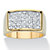 Men's Round Crystal Rectangular Shaped Dome Ring Gold-Plated-11 at PalmBeach Jewelry
