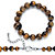 Genuine Tiger's Eye 2-Piece Graduated Beaded Necklace and Bracelet Set in Silvertone 18"-20.5"-12 at PalmBeach Jewelry