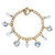 Heart-Shaped and Round Crystal Charm Toggle Bracelet in Gold Tone 7.5"-11 at PalmBeach Jewelry