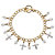 Cross and Round Crystal Gold Tone Charm Toggle Bracelet 7.5"-11 at PalmBeach Jewelry