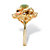 Oval Genuine Coral, Opal, Jade, Onyx and Tiger's-Eye Cluster 18k Gold-Plated Ring-12 at PalmBeach Jewelry