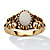 Oval-Cut Opal Scroll Ring in Antiqued Gold-Plated-11 at PalmBeach Jewelry