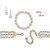 Graduated Simulated Pearl Gold Tone 3-Piece Necklace, Bracelet and Earring Set with FREE BONUS Drop Earrings 16"-19"-12 at PalmBeach Jewelry