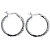 Round Diamond Accented Inside-Out Hoop Earrings 1/10 TCW in Platinum over Sterling Silver (1")-12 at Direct Charge presents PalmBeach