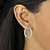 Round Diamond Accented Inside-Out Hoop Earrings 1/10 TCW in Platinum over Sterling Silver (1")-13 at PalmBeach Jewelry
