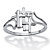 Diamond Accent Triple Cross Ring in Solid 10k White Gold-11 at PalmBeach Jewelry
