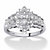 Round Diamond Marquise-Shaped Step Ring 1/10 TCW in Platinum over Sterling Silver-11 at Direct Charge presents PalmBeach