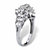 Round Diamond Marquise-Shaped Step Ring 1/10 TCW in Platinum over Sterling Silver-12 at Direct Charge presents PalmBeach