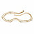 Princess-Cut Cubic Zirconia Station Ankle Bracelet 1.85 TCW in 18k Gold over Sterling Silver 11"-11 at PalmBeach Jewelry