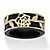 Gold Tone over Sterling Silver Genuine Black Jade Floral Overlay Ring-11 at PalmBeach Jewelry