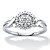 Diamond Accent Round Cluster Crossover Ring Platinum-Plated-11 at PalmBeach Jewelry