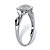 Diamond Accent Round Cluster Crossover Ring Platinum-Plated-12 at PalmBeach Jewelry