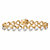 Diamond Accent Two-Tone  Heart-Link Bracelet Gold-Plated 7.25"-11 at PalmBeach Jewelry