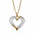 Diamond Accent Two-Tone Double Heart Pendant Necklace Gold-Plated 18"-11 at PalmBeach Jewelry