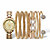 Crystal Accent Watch and Snake-Link Bangle Bracelet 8-Piece Set with Gold Face in Gold Tone 7"-11 at PalmBeach Jewelry