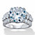 Round Cubic Zirconia Triple-Row Engagement Ring 7.73 TCW in Platinum over Sterling Silver-11 at PalmBeach Jewelry