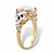 Oval and Trilliant-Cut Cubic Zirconia Engagement Ring 8.62 TCW in 14k Gold over Sterling Silver-12 at PalmBeach Jewelry