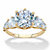 Round Cubic Zirconia Engagement Ring 7.20 TCW in 14k Gold over Sterling Silver-11 at PalmBeach Jewelry