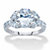 Oval-Cut Cubic Zirconia Engagement Ring 3.33 TCW in Platinum over Sterling Silver-11 at PalmBeach Jewelry