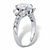 Oval-Cut Cubic Zirconia Engagement Ring 3.33 TCW in Platinum over Sterling Silver-12 at PalmBeach Jewelry