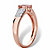 Genuine Oval-Cut Pink Morganite and White Topaz Ring 1.34 TCW in Rose Gold over Sterling Silver-12 at PalmBeach Jewelry