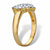 Diamond Accent Stippled Cluster Heart-Shaped Ring Gold-Plated-12 at PalmBeach Jewelry