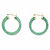 Genuine Green Jade Hoop Earrings in 14k Gold over Sterling Silver 1.33"-12 at PalmBeach Jewelry