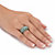 Genuine Green Jade Solid 10k Yellow Gold Shrimp-Style Dome Ring-13 at PalmBeach Jewelry