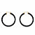 Genuine Black Jade Polished Hoop Earrings in 14k Gold over Sterling Silver 1.75"-12 at PalmBeach Jewelry