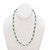 Genuine Green Jade and Freshwater Pearl Barrel Beaded Necklace in Solid 10k Yellow Gold 20"-15 at PalmBeach Jewelry